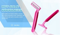 Smooth Close Shave Triple Blade Razor With Soft Rubber And Plastic Handle