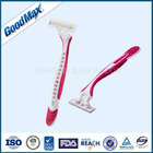 Rubber Grip Mens Disposable Razors Customer Logo With Pivoting Rounded Head